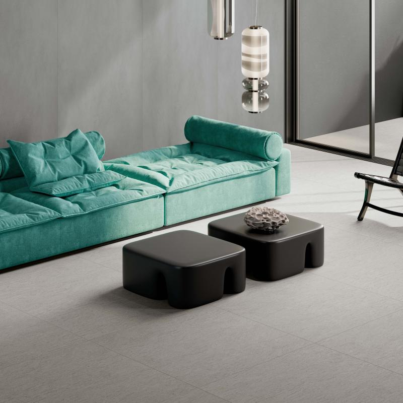Baldosa de gres porcelánico efecto resina, gris, 60x120 cm - CS25066