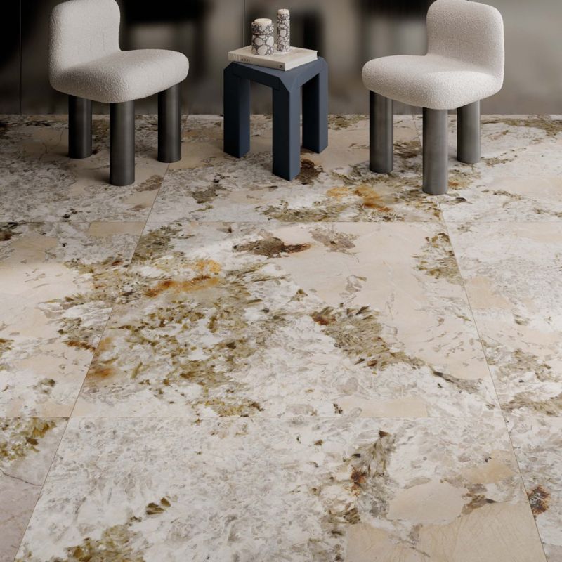 Pavimento de gres porcelánico efecto mármol Patagonia, mate, 60x120 cm - CS25059