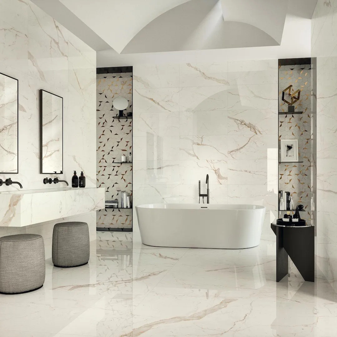 Atlas Concorde Marvel Shine Calacatta Prestigio 120x120 Lapp. - A4Q9