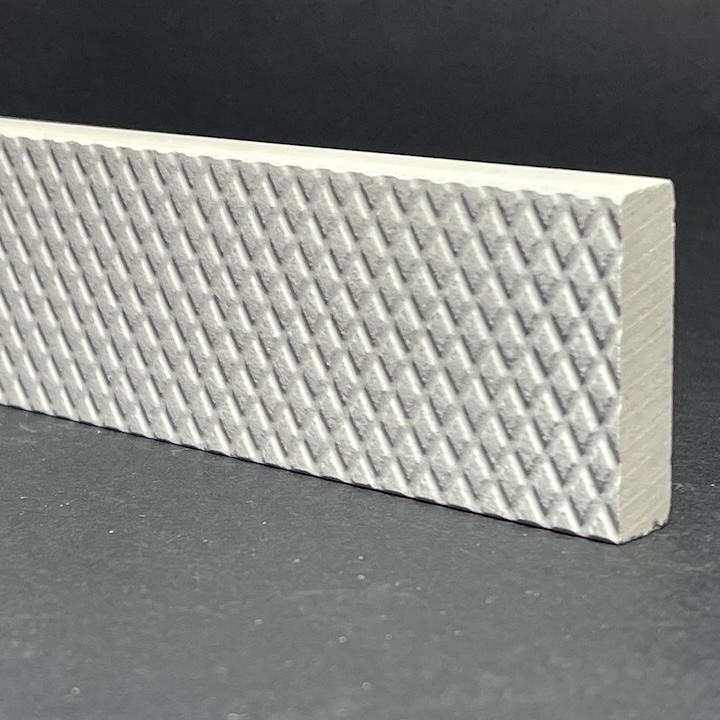 Rodapié de porcelana blanca Uni Carrè Al.3,8cm x L.40cm