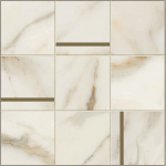 Mosaic Caesar Anima Futura Composizione N Brass Golden White 30x30 - AGEQ