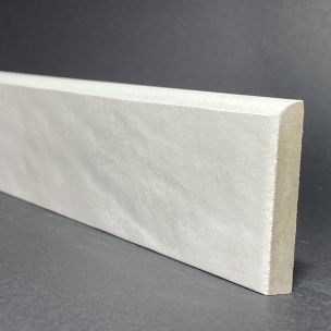 Rodapié De Porcelana Blanca Brillo Al.7cm X L.45,5cm