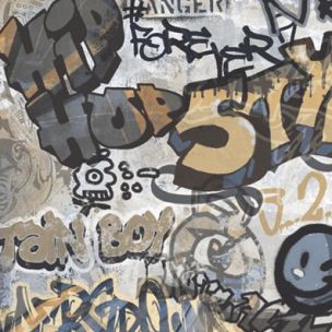Revestimiento De Gres Porcelánico Decorado Graffiti Gris Rt 60x120 - EGGY1707