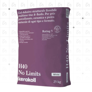 Kerakoll H40 No Limits White C2TE - Adhesivo para Azulejos (25kg bolsa)