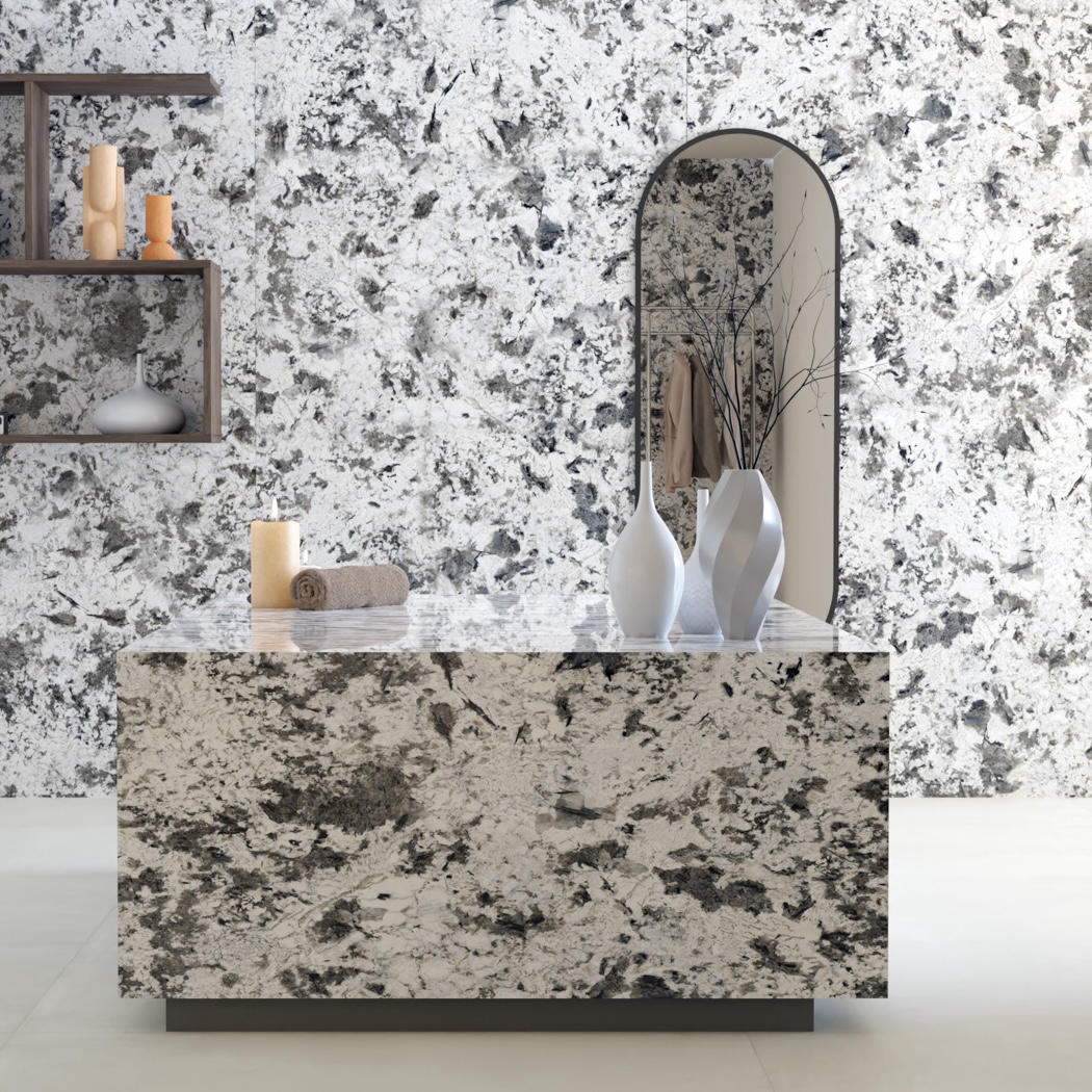 Porcelánico Efecto Granito Blanco Pulido 60X120 - Eala195