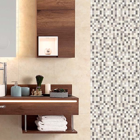 Revestimiento de Gres Porcelánico Limpio Beige Mate Efecto Cemento 20x50 - ECCA1685