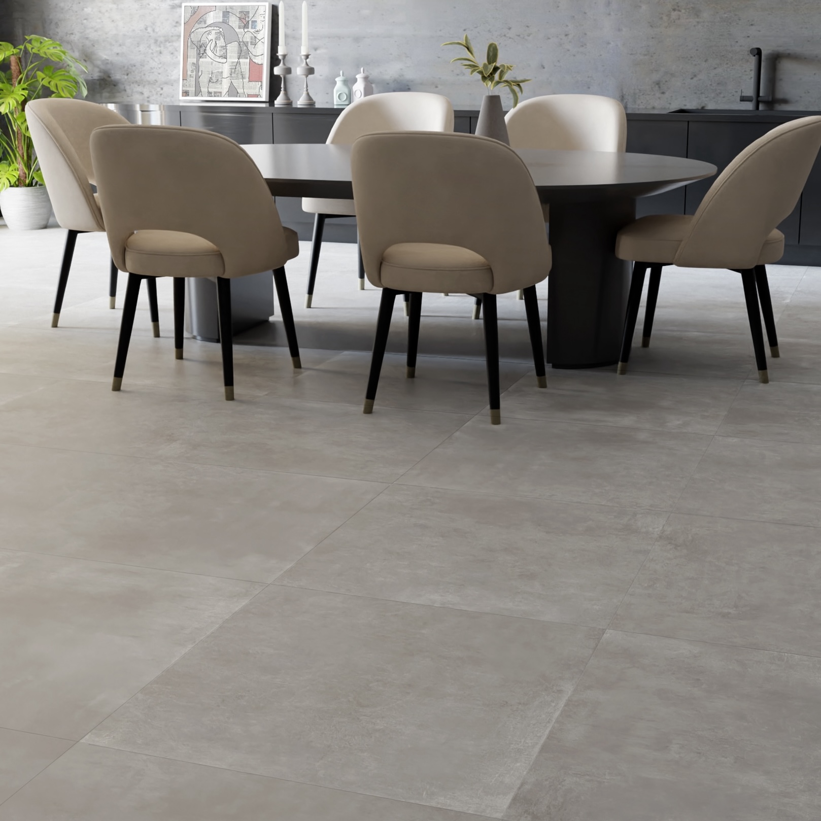 Porcelánico Efecto Resina Gris Claro 60X120 - Elah070