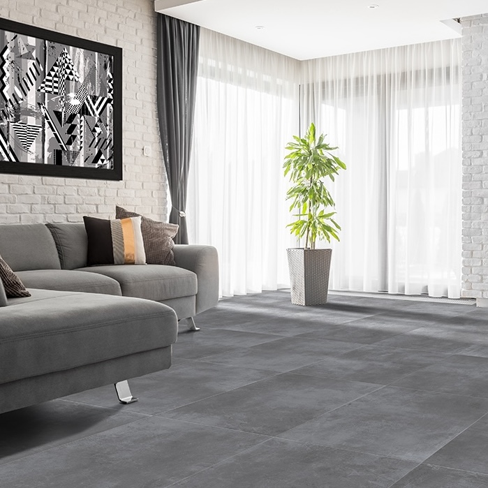 Porcelánico Efecto Resina Gris Oscuro 60X120 - Elgy073