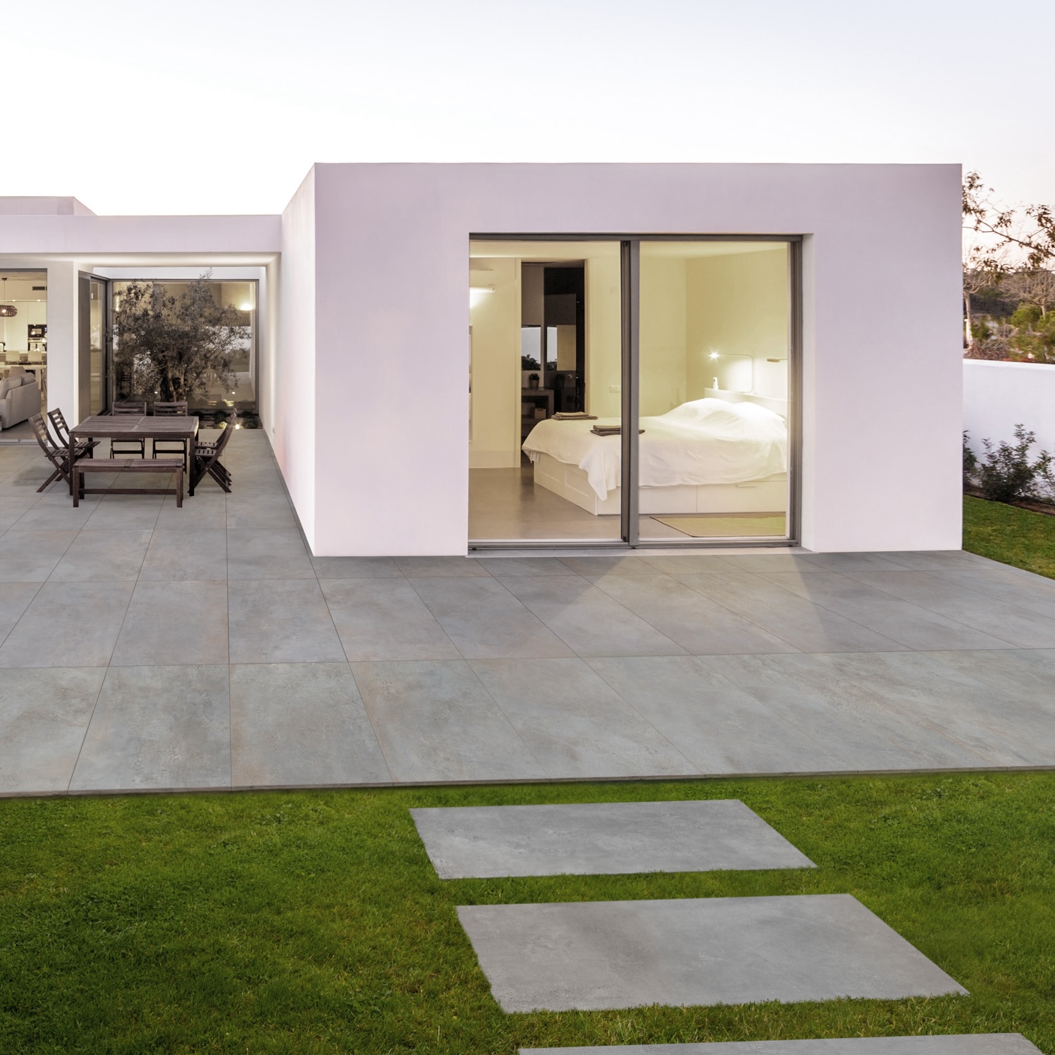 Porcelánico Efecto Cemento Gris Claro Metalizado 20mm R11 60X60 - Emgy545