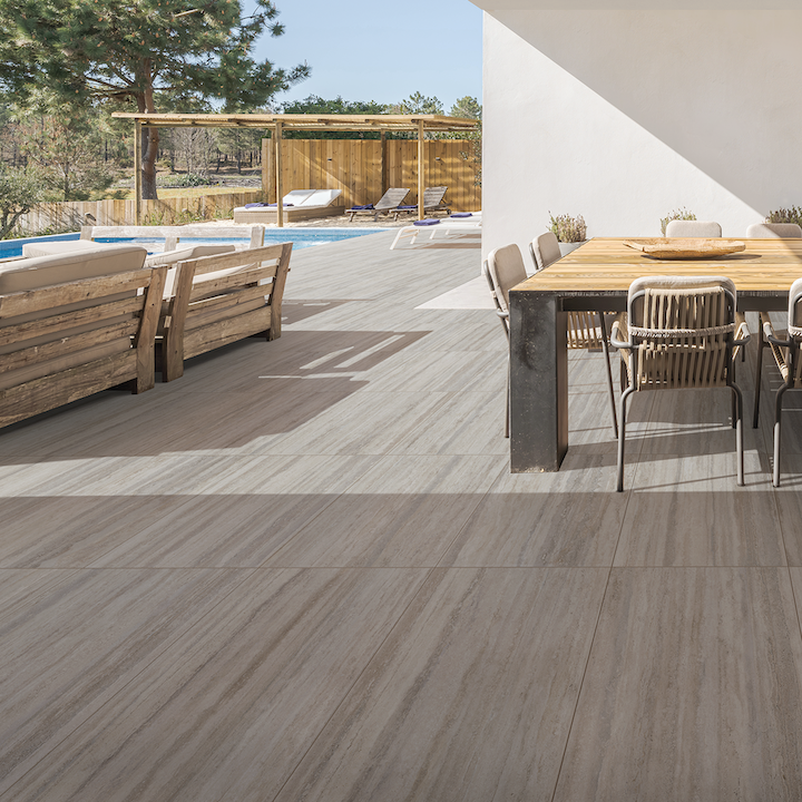 Porcelánico Efecto Mármol Travertino Marfil Antideslizante 60X120 - Envc155