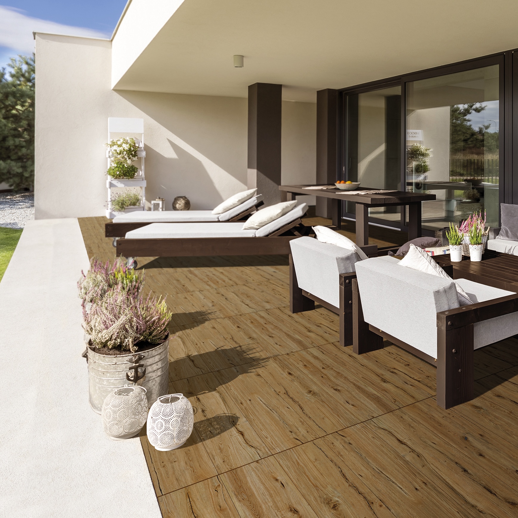 Porcelánico Efecto Madera Antigua Nogal Antideslizante 30X120 - Errc290