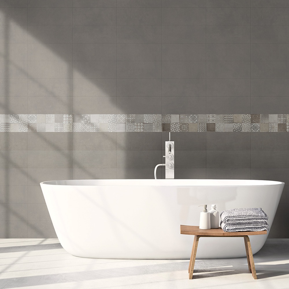 Revestimiento de Gres Porcelánico Efecto Resina Marrón Oscuro Mate 20x50 - ESFO1703