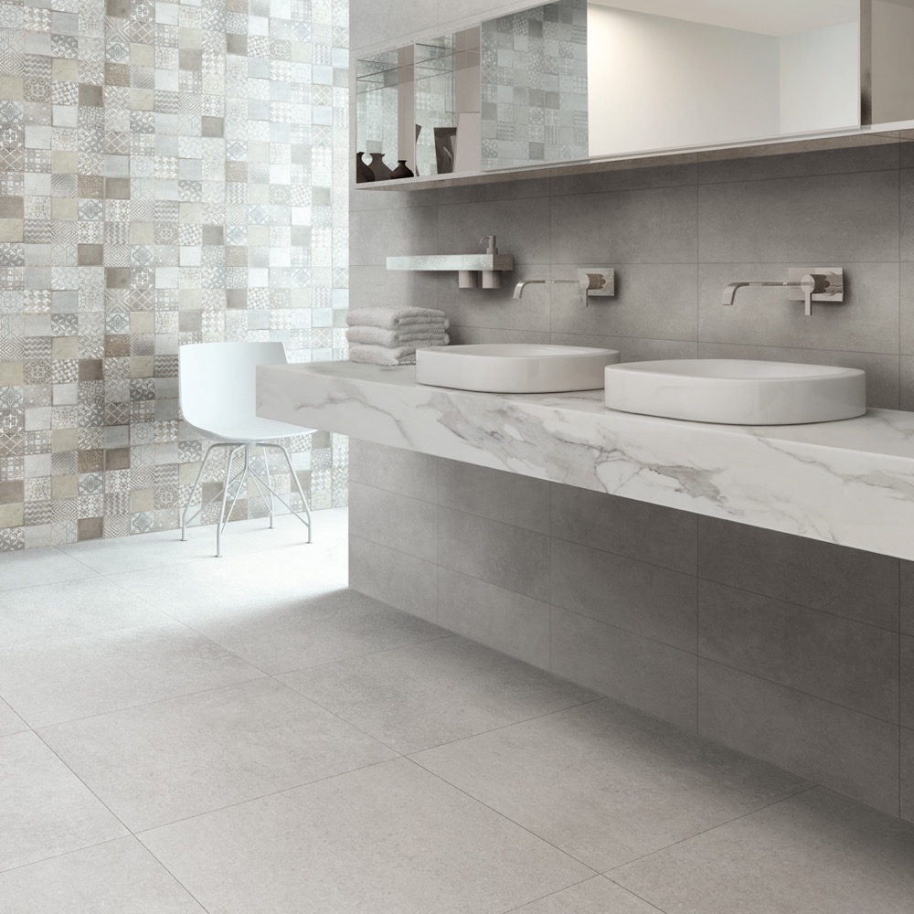 Espátula Gris Mate Revestimiento de Gres Porcelánico Efecto Resina 20x50 - ESNA1702
