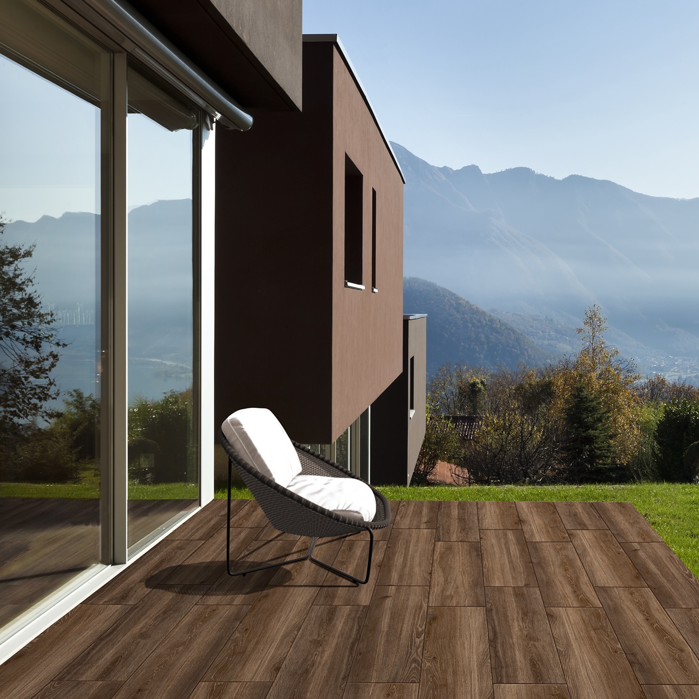 Porcelánico Efecto Madera Marrón Antideslizante 20X120 - Ewkc1453