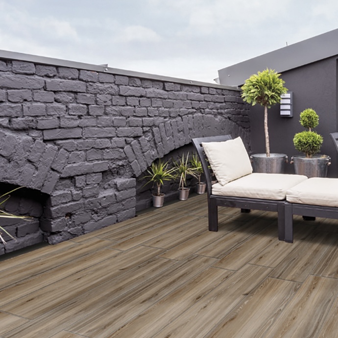 Porcelánico Efecto Madera Gris Paloma 20mm R11 30X120 - Ewke1459