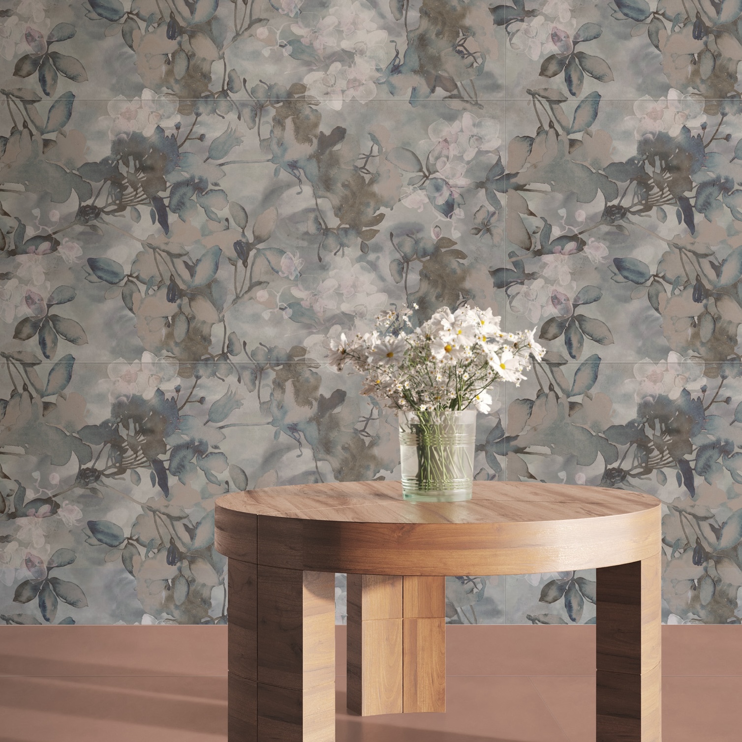 Azulejo Revestimiento Azul Decorado Gres Porcelánico 60X120 - EWTJ1501