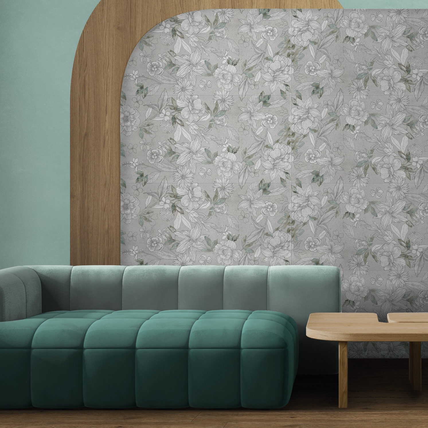 Azulejo Revestimiento Gris Decorado Gres Porcelánico 60X120 - EWTL1500