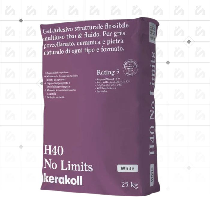 Kerakoll H40 No Limits Grey C2TE - Adhesivo para Azulejos (25kg bolsa)