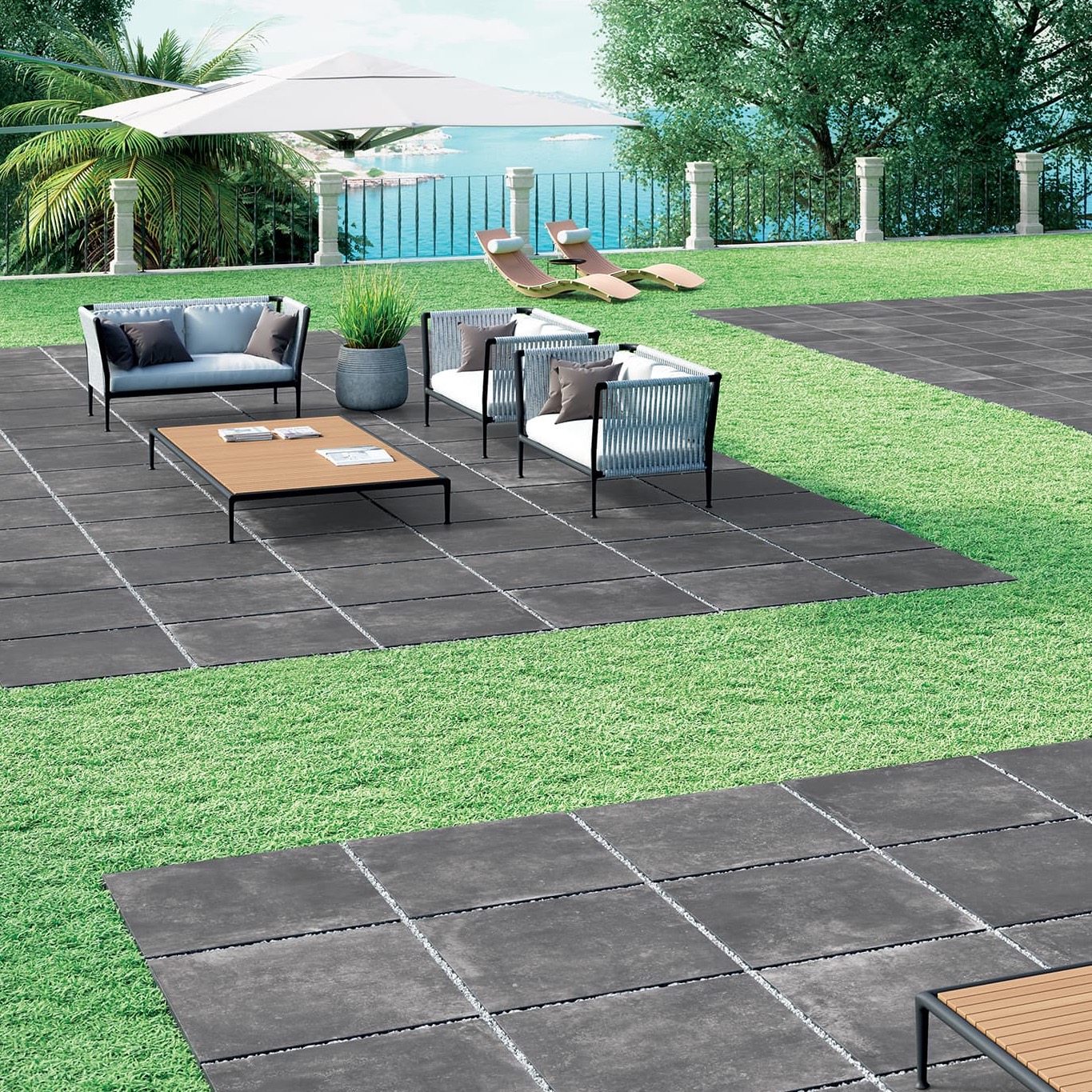 La Fabbrica Ava Blue Evolution Anthracite Rettificato 20 mm R11 80X80 - 092042