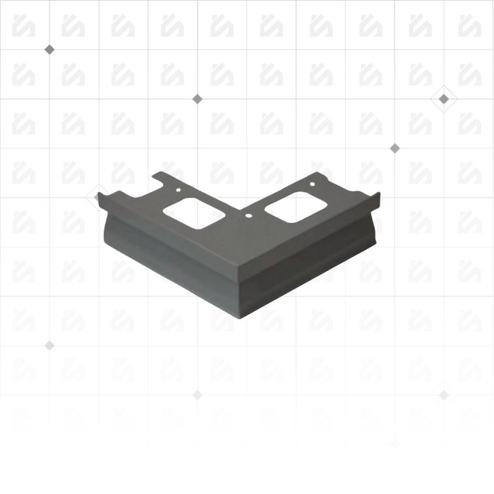 Progress Profiles Proside Walk ALL - Esquinas exteriores de aluminio pintado gofrado antracita h.12,5 mm